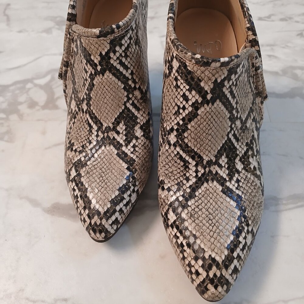 Impo Faux Snakeskin Booties 8.5